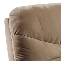 Deby 35 Inch Modern Motion Recliner Chair, Soft Microfiber Seat, Brown - BM280247