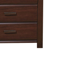 48 Inch Modern Tuscany Tall Dresser Chest, 5 Drawers, Metal Handles, Brown - BM280266