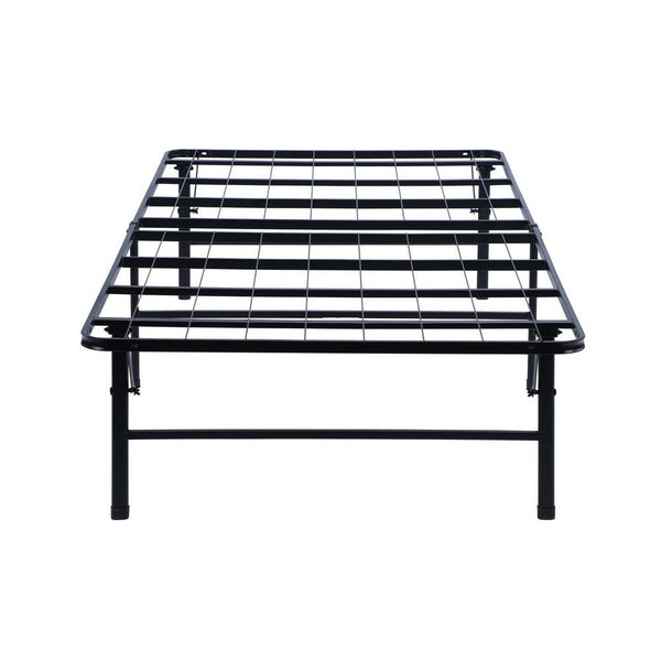 Adel Full Size Low Profile Bed, Foldable Metal Frame, Black - BM280380