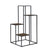 50 Inch 4 Tier Design Display Shelf, Metal Frame, Industrial, Brown, Black - BM280495