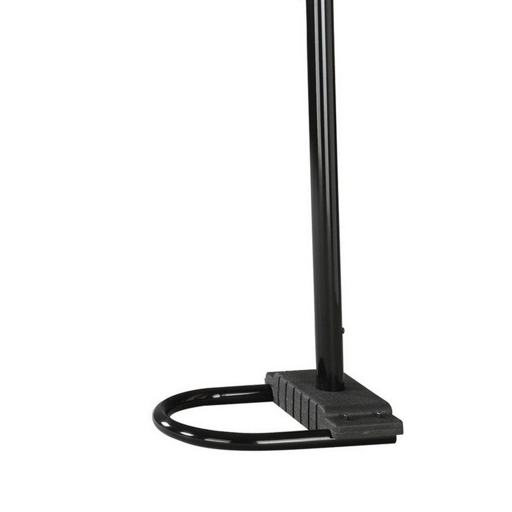 92 Inch Modern Floor Lamp, 5 Dome Shades, Dimmer Switch, Black - BM280498