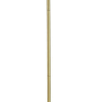 60 Inch Modern Floor Lamp, Dome Shade, Round Metal Base, Brass - BM280500