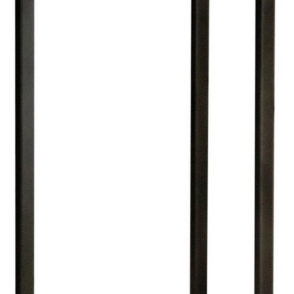 24 Inch Modern C Shape Side End Table, 2 USB, 1 Charging Port, Brown, Black - BM280511