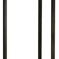 24 Inch Modern C Shape Side End Table, 2 USB, 1 Charging Port, Brown, Black - BM280511