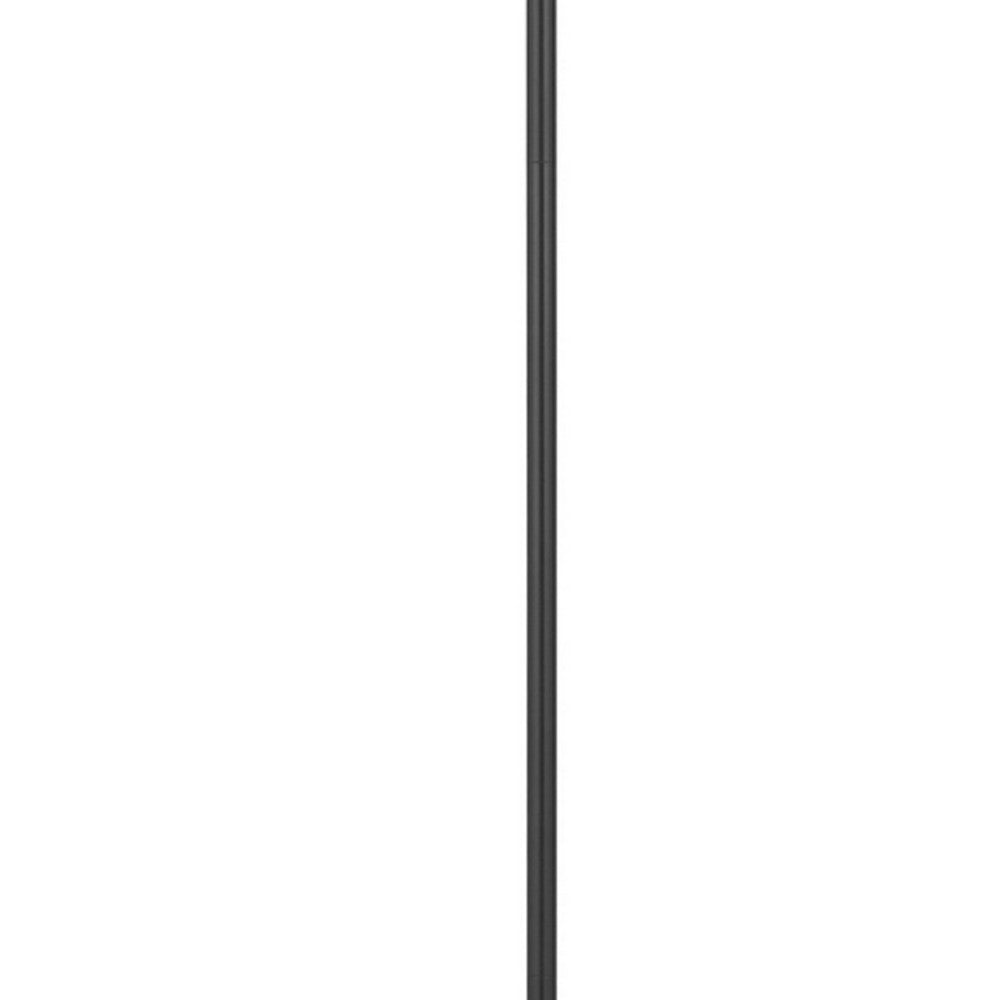 66 Inch Metal Floor Lamp, Adjustable Cone Shade, Wood Base, Dark Bronze - BM280515