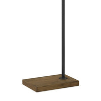 66 Inch Metal Floor Lamp, Adjustable Cone Shade, Wood Base, Dark Bronze - BM280515