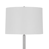 Charlie 61 Inch Modern Floor Lamp, Wood Table, 1 USB, Glossy, White, Brown - BM280525