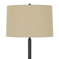 Ava 61 Inch Modern Floor Lamp, Glass Tray Table, 1 USB Port, Dark Bronze - BM282146