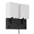 Olive Modern Metal Wall Lamp, 2 Shades, USB, 2 Power Outlets, White, Black - BM282622