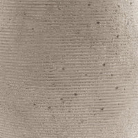 Dale 17 Inch Round Polyresin Vase, Tightly Ribbed Texture, Antique Beige - BM283065