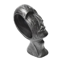 12 Inch Human Face Accent Decor, Metal, Life Like Appeal, Gray - BM283561