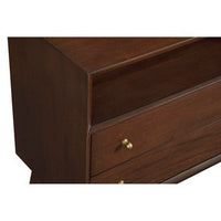 Ian 28 Inch 2 Drawer Nightstand, Open Cubby, Mahogany Wood, Walnut Brown - BM283835