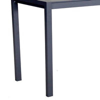 Carlo 80 Inch Outdoor Bar Table, Cast Aluminum, Powder Coated, Slate Gray - BM284156