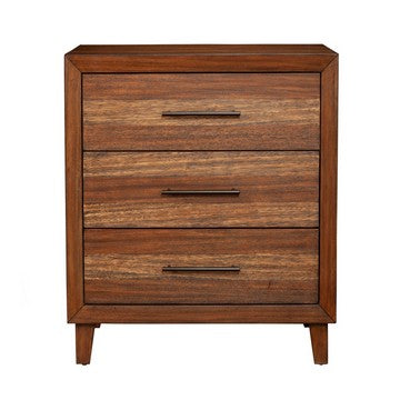 Benzara Paul 35 Inch Small Dresser Chest, 3 Drawers, Metal Bar Handles, Warm Brown - BM284272 | Benzara.com Benzara Paul 35 Inch Small Dresser Chest, 3 Drawers, Metal Bar Handles, Warm Brown - BM284272 | Benzara.com