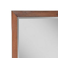 Rue 36 x 40 Rectangular Dresser Mirror, Mahogany Wood Frame, Warm Brown - BM284273