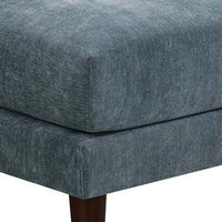 Rio 33 Inch Modular Armless Sofa Chair, Lumbar Cushion, Slate Blue Fabric - BM284326