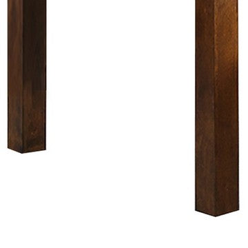 Ivy 60 Inch Modern Rectangular Dining Table, Rubberwood Frame, Warm Brown - BM284340