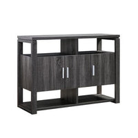 47 Inch Serving Cabinet Buffet Sideboard Console, 2 Shelves, 3 Doors, Gray - BM284378