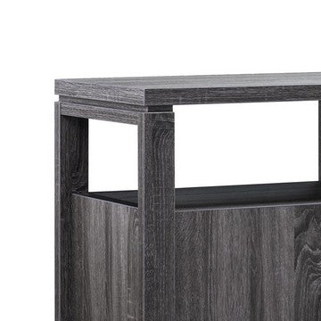 47 Inch Serving Cabinet Buffet Sideboard Console, 2 Shelves, 3 Doors, Gray - BM284378