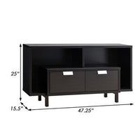 Jett 47 Inch TV Entertainment Console, 2 Drawers, 2 Shelves, U Legs, Brown - BM284411