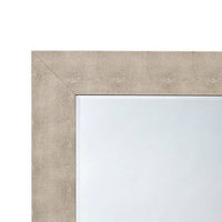Structure 26 x 38 Modern Rectangular Mirror, Shargeen Texture, Bevel, Ivory - BM284427
