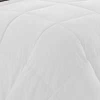 Beth Reversible Microfiber Queen Comforter, Squared Stitching, White, Gray - BM284437