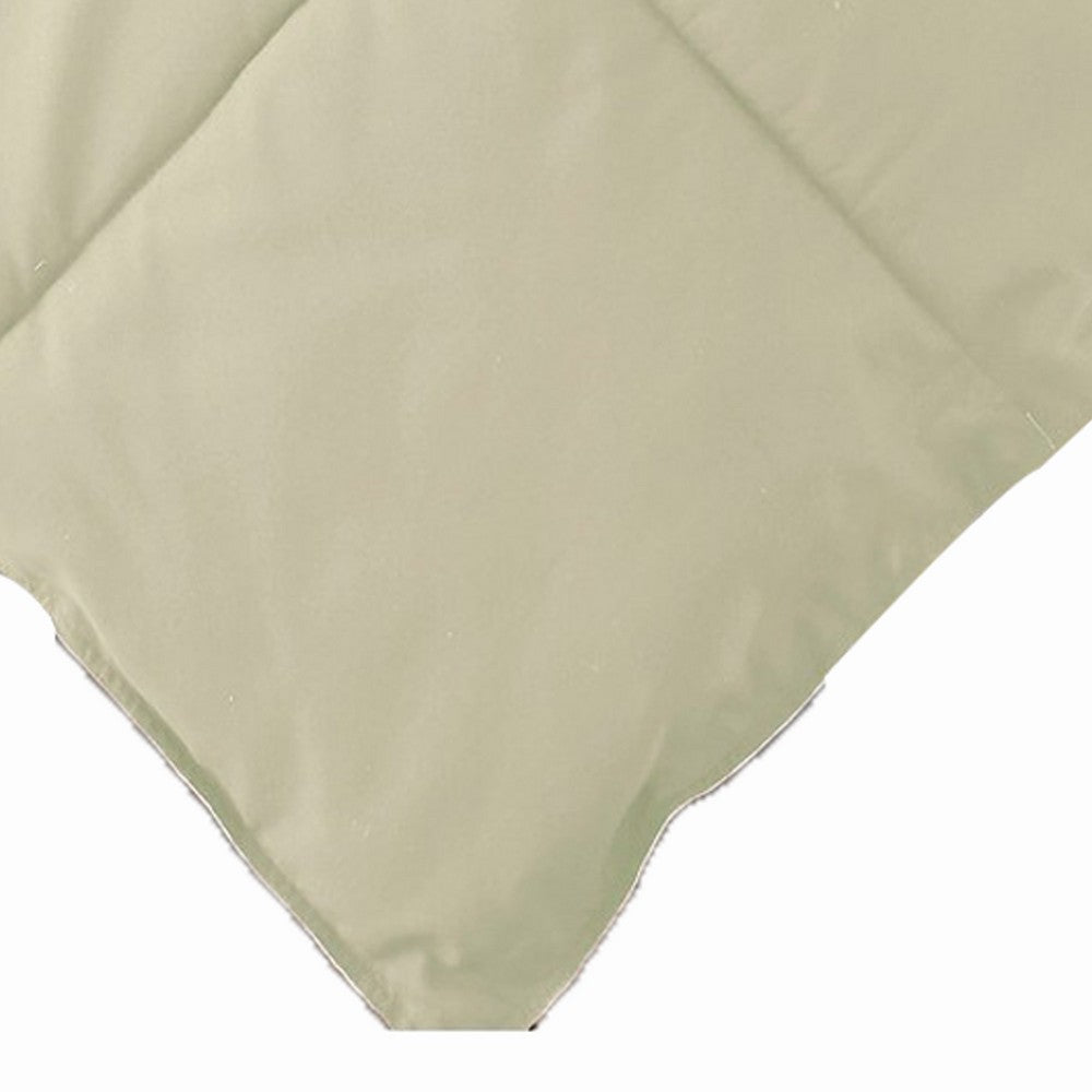 Beth Reversible Microfiber King Comforter, Squared Stitching, Ivory, Beige - BM284441