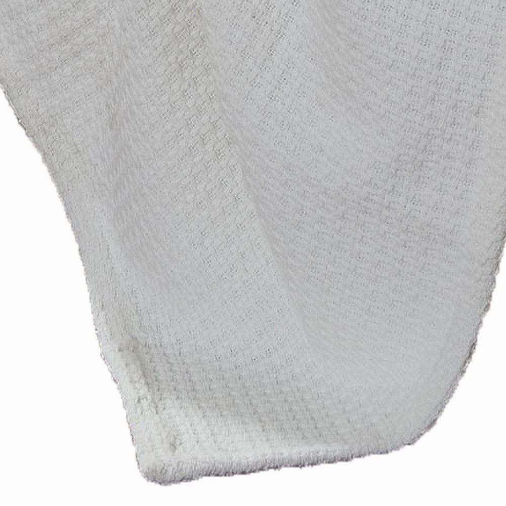 Nyx Queen Size Ultra Soft Cotton Thermal Blanket, Textured Feel, White - BM284456