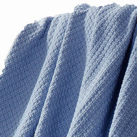 Nyx Queen Size Ultra Soft Cotton Thermal Blanket, Textured Feel, Denim Blue - BM284457