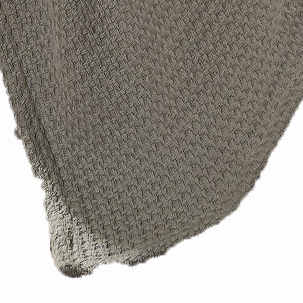 Nyx King Size Ultra Soft Cotton Thermal Blanket, Textured Feel, Taupe - BM284459