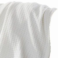 Nyx King Size Ultra Soft Cotton Thermal Blanket, Textured Feel, White - BM284462