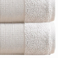 Indy Modern 6 Piece Cotton Towel Set, Softly Textured Design, Crisp White - BM284476