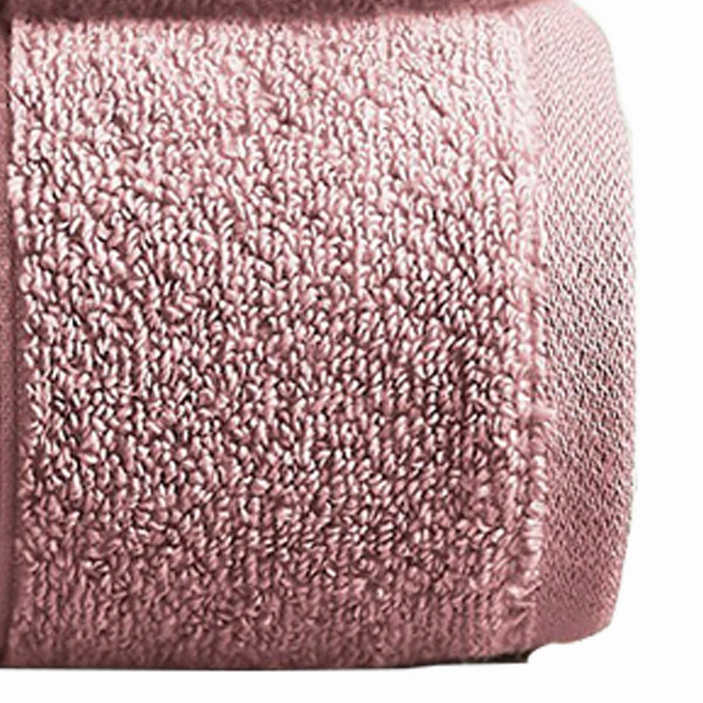 Indy Modern 6 Piece Cotton Towel Set, Softly Textured Design, Silky Pink - BM284481