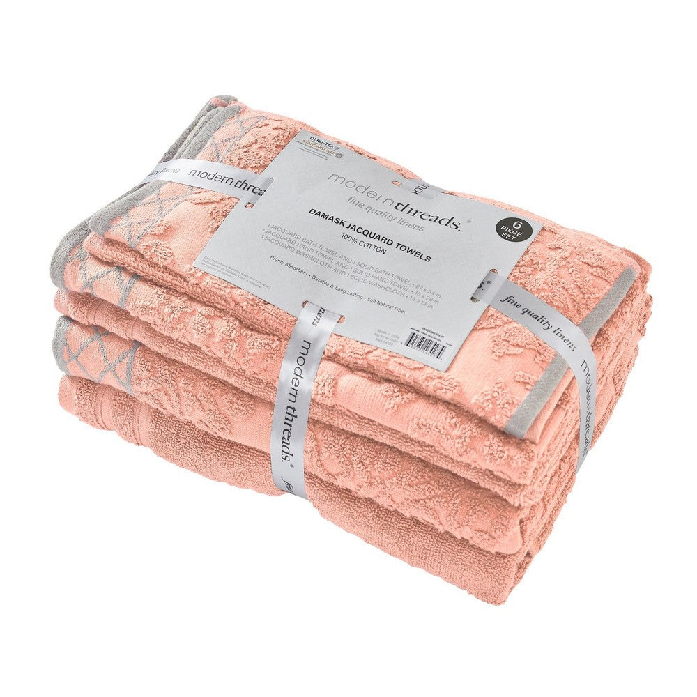 Damask best sale towel set