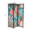 71 Inch Room Divider, Folding Screen, 3 Panels, Floral Design, Multicolor - BM284700
