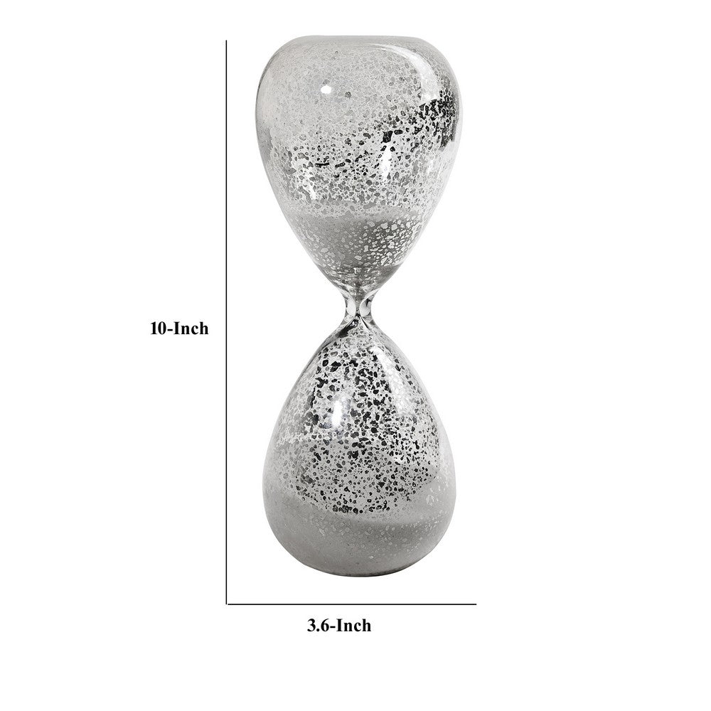 Doug 10 Inch Decorative 60 Minute Hourglass Table Accent Decor, White Sand - BM284941