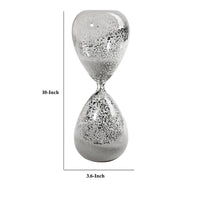 Doug 10 Inch Decorative 60 Minute Hourglass Table Accent Decor, White Sand - BM284941