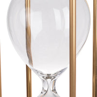 Doug Inch 60 Minute Sand Hourglass with Modern Frame Included, Black, Brown - BM284946