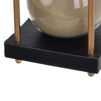 Doug Inch 60 Minute Sand Hourglass with Modern Frame Included, Black, Brown - BM284946