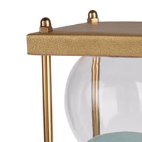 Doug Inch 30 Minute Sand Hourglass with Modern Stand Included, Gold, Blue - BM284947