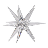 10 Inch Glass Star Accent Decor for Tabletop, Elegant Clear Crystalline - BM284971