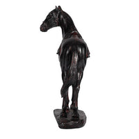 Don 10 Inch Horse Figurine Sculpture, Handmade Table Accent Brown Polyresin - BM284974