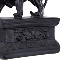 Ari Set of 2 Classic Bookends, Lion Statuette Figurines, Glossy Black Resin - BM284983