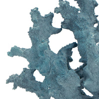 Pax 11 Inch Faux Coral Accent Decor for Tabletops, Powder Blue Polyresin - BM285276