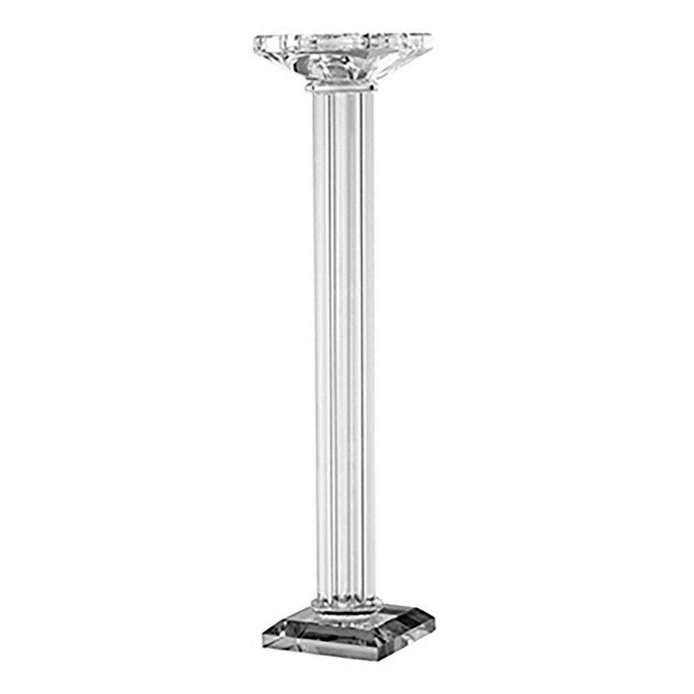 17 Inch Tall Pillar Candle Holder, Glass, Classic Clean Lined Finish, Clear - BM285336
