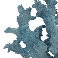 Pax 11 Inch Faux Coral Accent Decor for Tabletops, Powder Blue Polyresin - BM285337