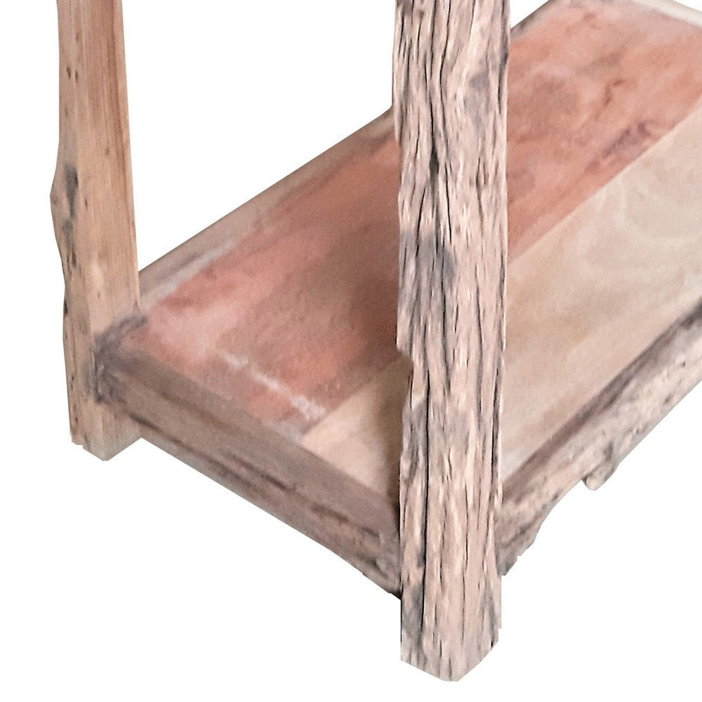 Benjara 32 Inch Rustic Kitchen Island Table, 2 Drawers, Distressed ...