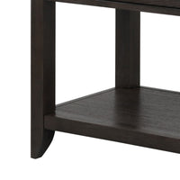 Joni 48 Inch Side Console Table, Acacia Wood, 2 Drawer, 1 Shelf, Espresso - BM285421