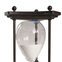 17 Inch Hourglass Accent Decor, Striking and Stylish Black Metal Frame - BM285545