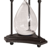 17 Inch Hourglass Accent Decor, Striking and Stylish Black Metal Frame - BM285545